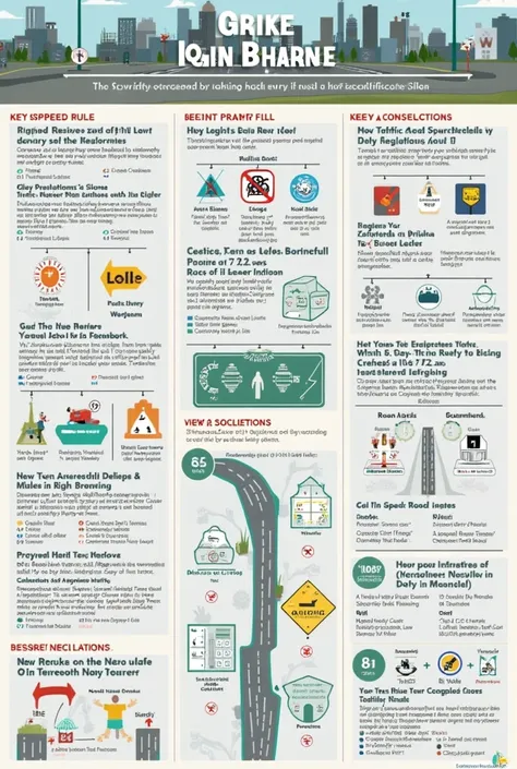 Generate a graphic organizer about traffic regulations in Canva