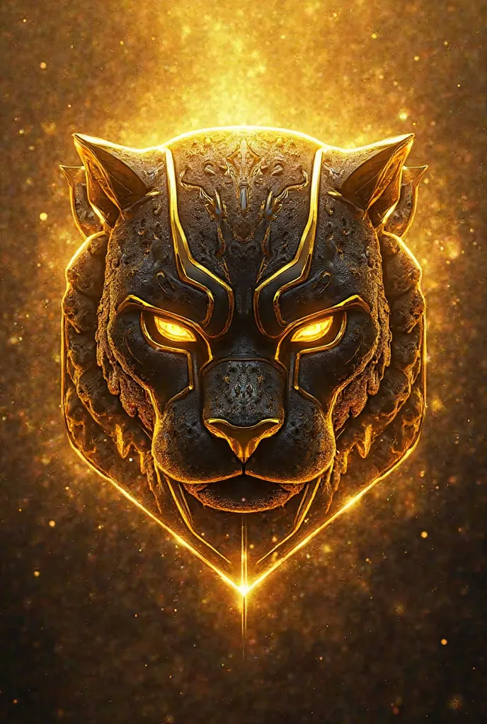 black panther logo gold theme