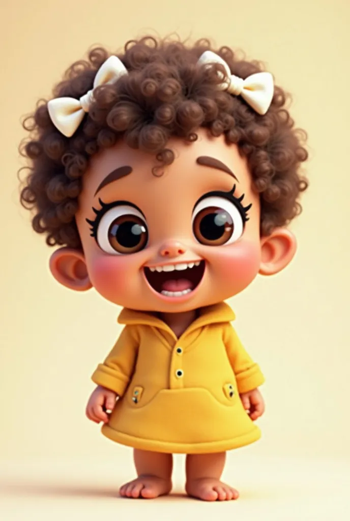 The character (baby) In cartoon type Fanddy designer the following physical characteristics:
	• Large, expressive eyes,  with an attentive and curious eye .
	• Curly hair , mas hairstyles .
	• Light, slightly brown skin,  with slightly pink cheeks .
	• Sma...