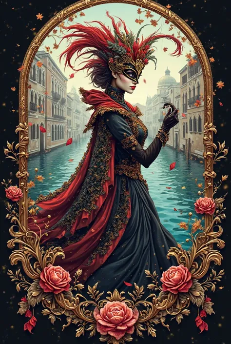 I would like to create an emblem about the Venice Carnival 