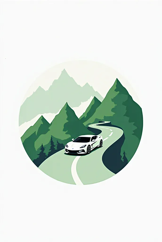 Logo that says gestocate with a car climbing a road on a mountain in green, white and black colors