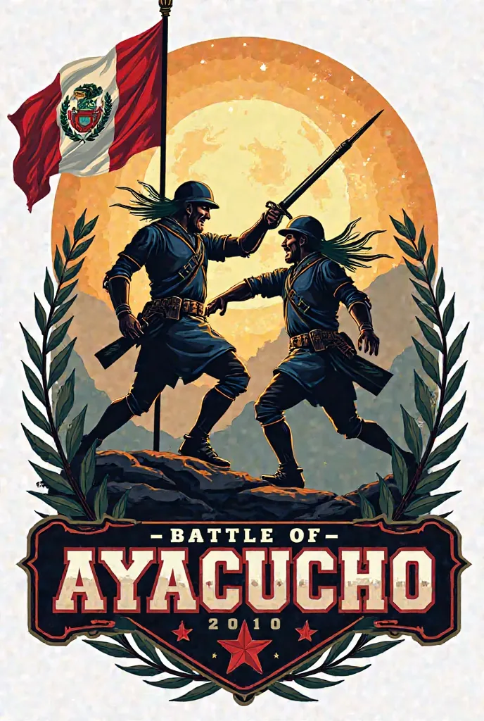 Create a logo that is related to the battle of Ayacucho