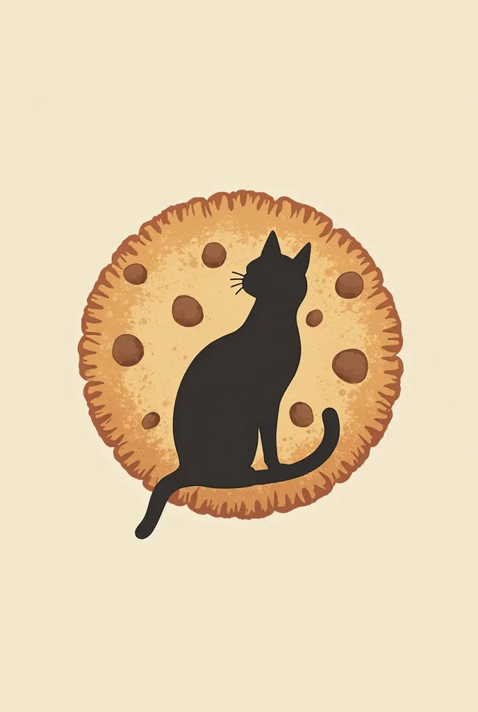 A cat logo with a vintage cookie