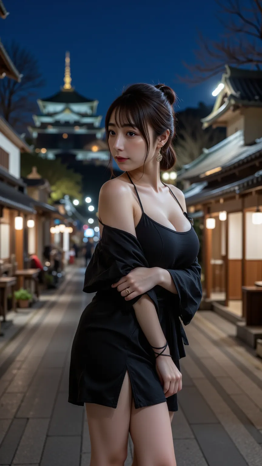  top quality made of straw,Photogenic Clarity,8K ultra-high resolution,Best Picture Quality、 masterpiece,   very detailed skin  ,  Detailed Clothing Characteristics ,   high definition model , there is a large Japanese castle in the background,Edo Castle T...