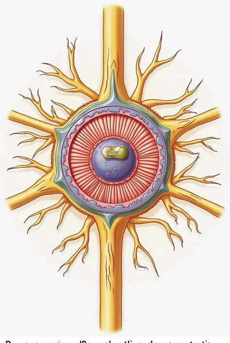 Neuromuscular junction: circle that represents the synapse between the neuron and the muscle fiber 