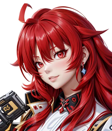 Close up of a long red-haired person with a gun,  Rias Gremory ,  Ayaka from Genshin Impact , Genshin Impactのキャリング,   Genshin Impact character  , Genshin Impact&#39;s Zhongli, genshin, girl in a portrait of a knight of the twelve constellations, cyaAlsoe, ...