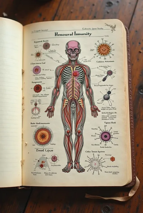 humoral and cellular immunity drawings notebook