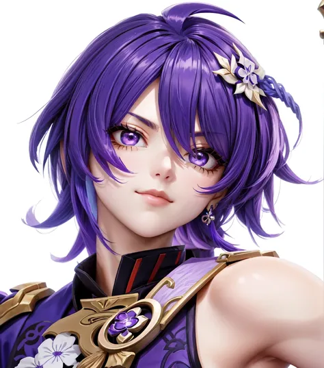 Close up of a person with purple hair and a sword, Genshin Impactのキャリング, Genshin Impact&#39;s Zhongli,  Ayaka from Genshin Impact ,   Genshin Impact character  ,  Ayaka from Genshin Impact ゲーム, genshin, girl in a portrait of a knight of the twelve constell...