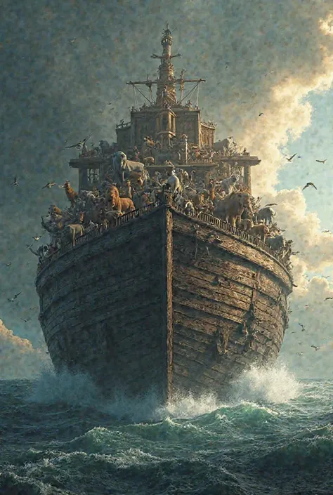 Noah is a very large ark and several animals on Noah's Ark 