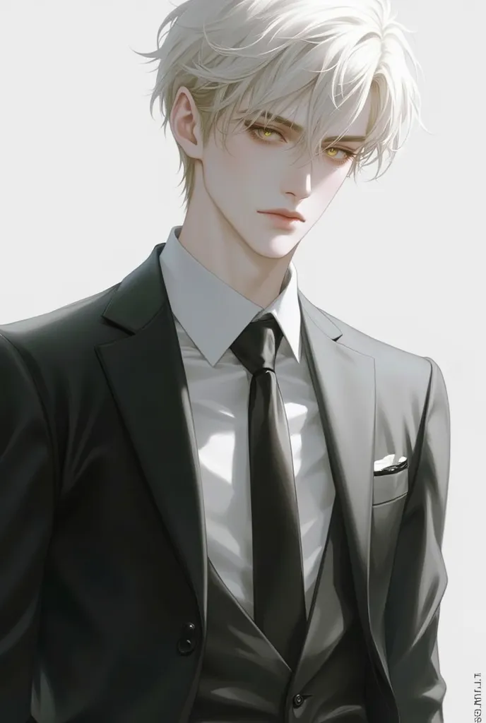 Alone ,  elegant,  young,   Adult man,Short hair Shirogane, golden eyes,  masterpiece,  Precise,  anatomically correct, 最  High quality,  alto detalle ,   High quality,