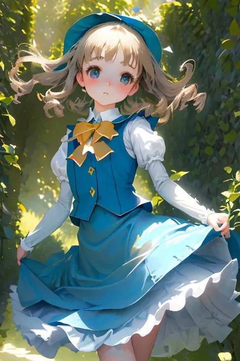  Super High Definition、 Real Photos、( extremely detailed CG Unity 8K wallpaper 、masterpiece)、(Best lighting、vest shadow、very delicate and beautiful)、ULTRA DETAILS、《Alice in Wonderland 1.2》、《petite baby-faced beauty with bold trimmed hair：1.5》、Chasing rabbi...