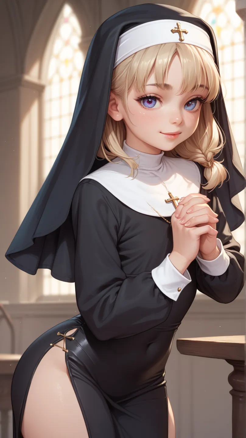 Loli dressed as a nun 