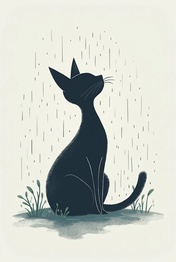 a logo of a cat in the rain