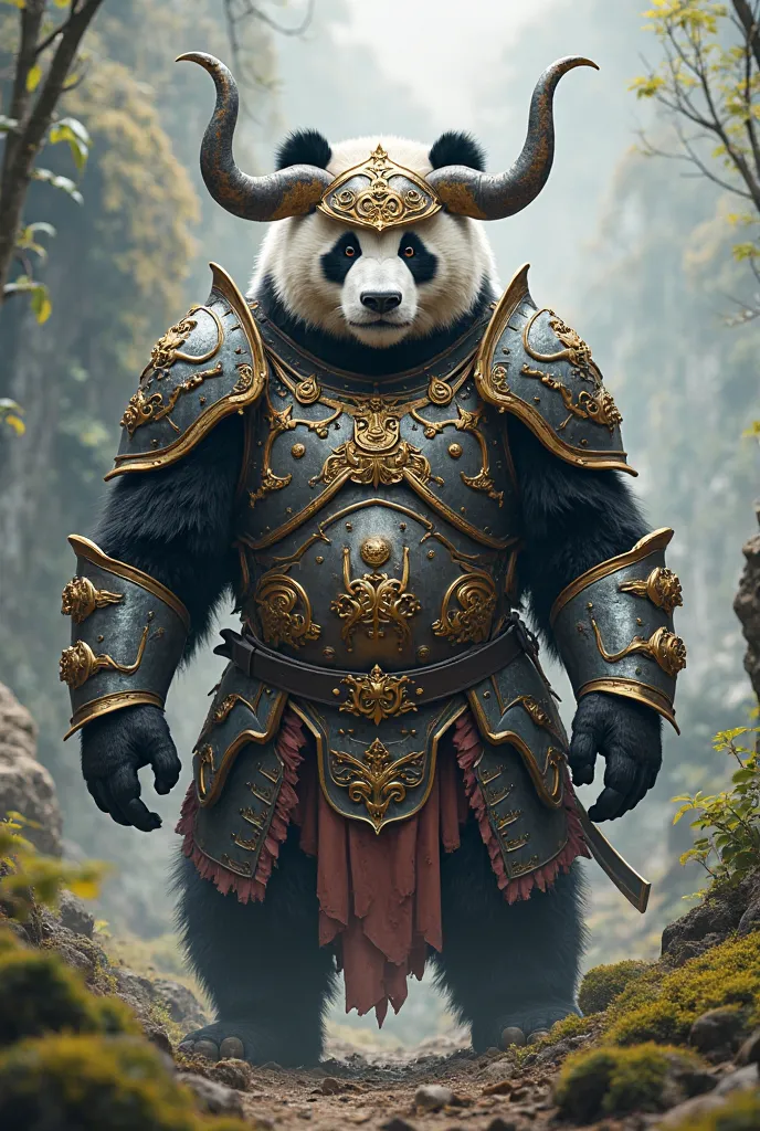 A panda with armor