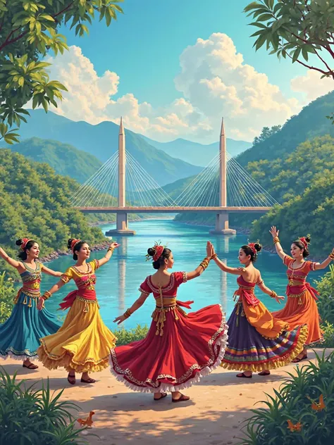 There are dancers from South Sumatra province with the backdrop of the Musi river, Ampera bridge and mountains then give the title getting to know SOUTH SUMATRA province with interesting letters