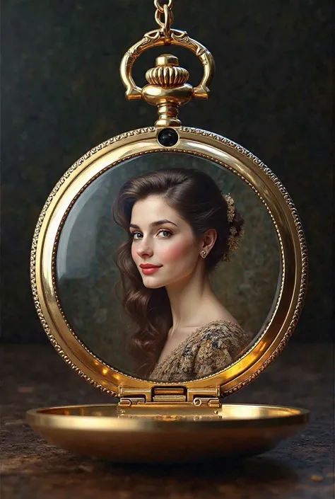 Hyperrealistic I have incorporated the description of Theodora Avery into the concept of the watch so that its essence is reflected both visually and textually. Imagine the pocket watch with the following characteristics:
	1.	Classic and Elegant Exterior:
...