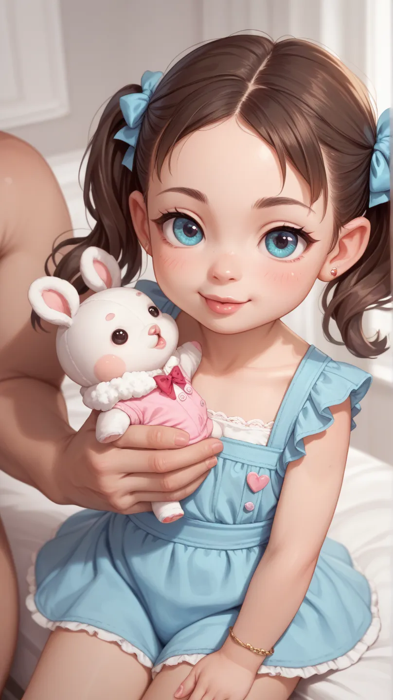 Loli dressed as a baby,