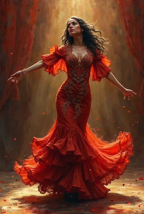 Create a danced Spanish woman 