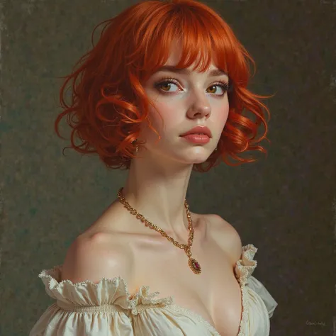  absurd resolution, High resolution, (masterpiece: 1.4), hyper-detail, 1 young woman, huge ,  short red hair , rich princess,nakedPreciso,  Super detail , 