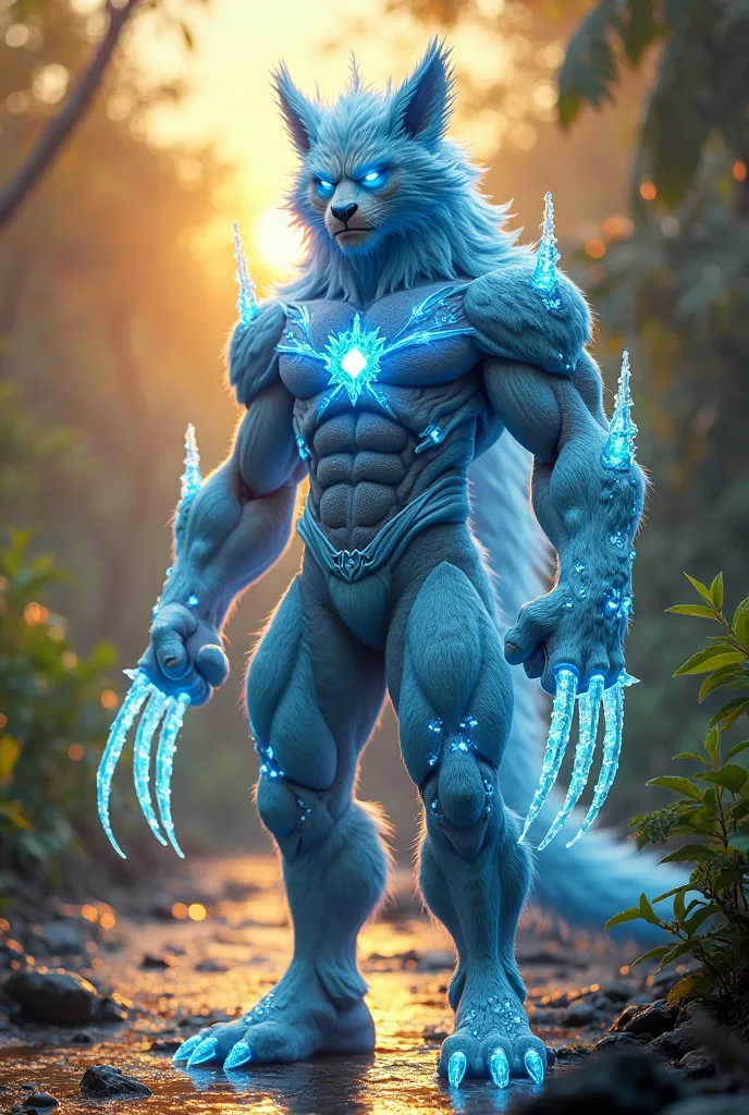 Wolverine fusion hibrid of elsa, Disney Pixar style, super sentai, cartoon style, photorealistic image, intricate details, cinematic render, by Eli Roth, in wet ground in jungle, beautiful sunny day, warm and cozy lighting, masterpiece, creative, neon colo...