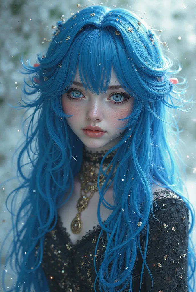 SD blue-haired female character