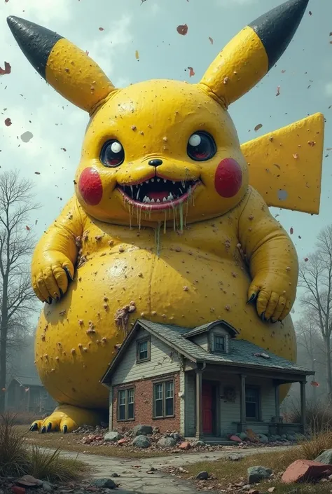 UglyObese pikachu crushing my house