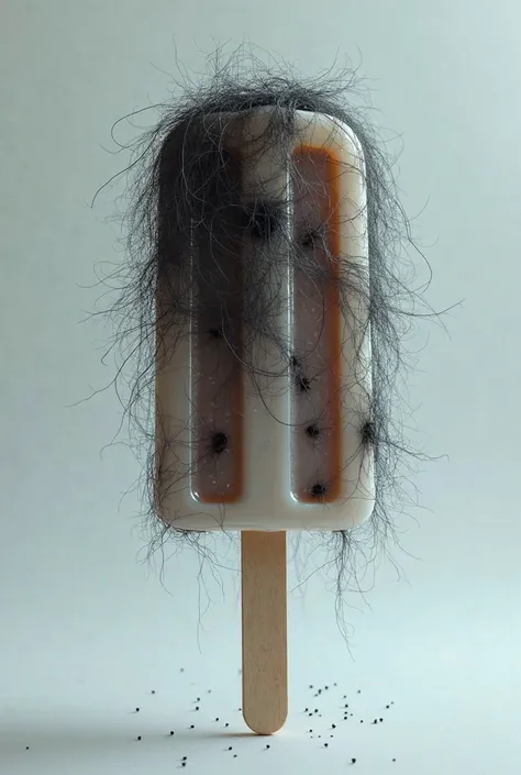 Create a popsicle made from body hair 