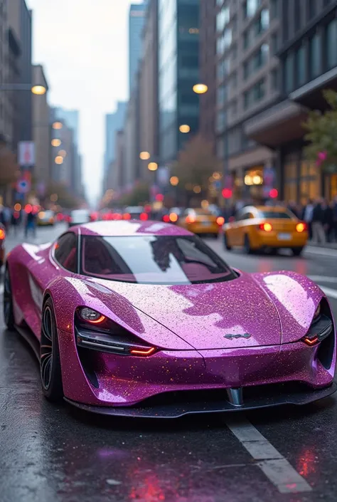 Pink and purple women's car