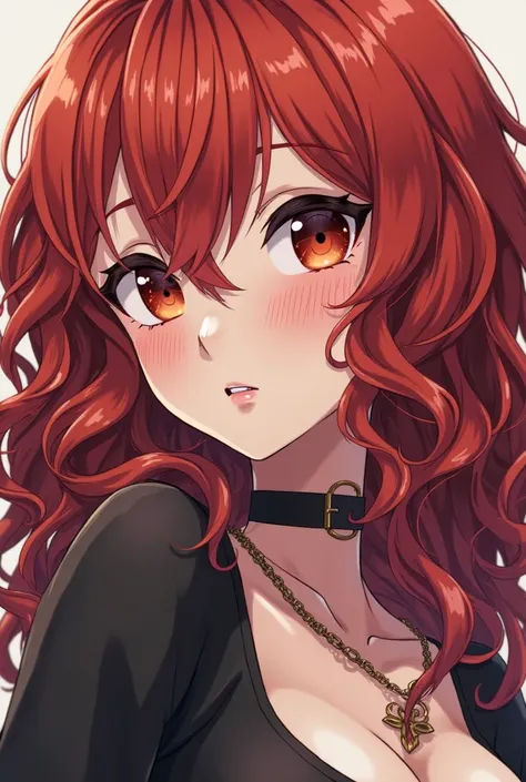 anime girl with red hair and piercings posing for a picture, persona 5 art style wlop, beautiful portrait of nami, beautiful anime art style, with curly red hair, digital anime art, persona 5 art style, stunning anime face portrait, beautiful anime woman, ...