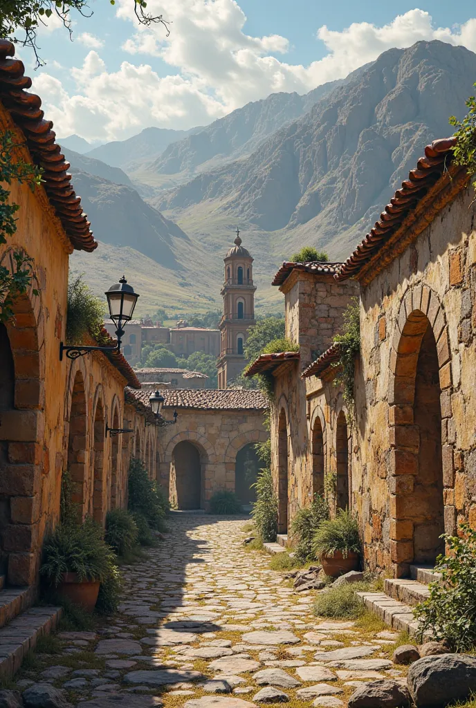 Historic center of Sucre Bolivia in ruins 