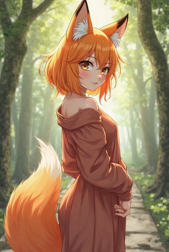 A female furry fox she is attractive in anime