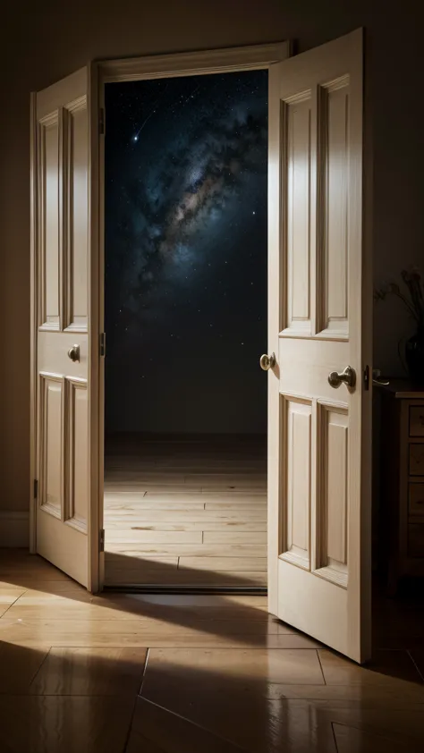 an open door to an unknown space