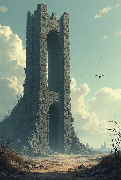 Destroyed tower animated horizontal format 