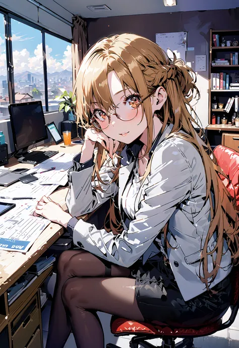 brown eyes,Glasses,