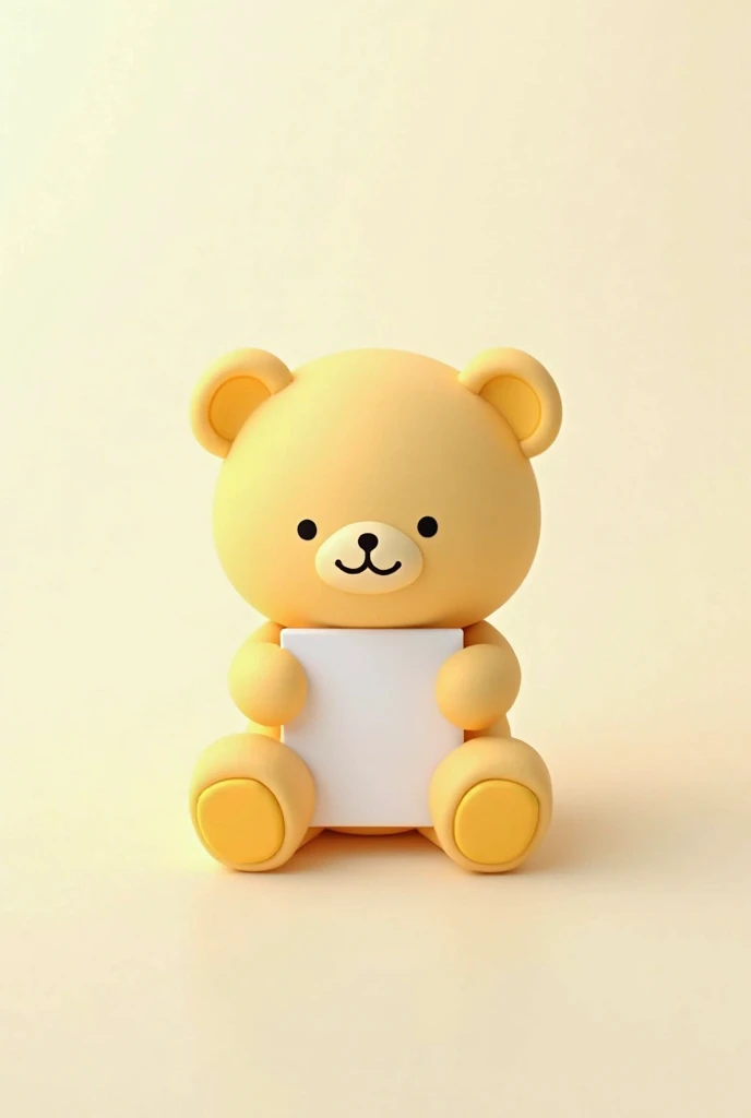 view from directly above、Teddy bear sticker holding a letter with both hands、 sitting、Simplify、simplified,Simplify、One Color、Simplify、monochromatic、Three-dimensional、PASTEL COLOR、PASTEL COLORの黄色だけ、Just stuff、has only white background、dreamy,hyper detailed,...