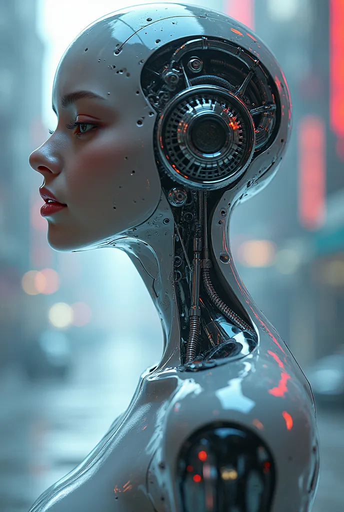 （((perfect facial features：1.4))），Translucent ethereal mechanical girl，Futuristic girl，Mechanical joints，futuristic urban background，ModelShoot style, (Extremely detailed Cg Unity 8K wallpapers), Abstract stylized beauty,，surrealism, 8K, Super detail, Best...