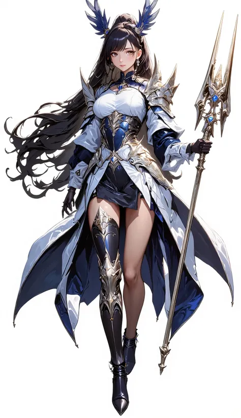 (Masterpiece:1.5,Top Quality:1.3,Amazing Quality:1.3), (Anime Character), ((nsfw)), Solo, Full Length, Chiara, 1 Girl, ((Sexy cute woman:1.5)), White Skin, Silver Gauntlets, Silver Boots, Western sexy Armor, Shining Clothes, gleaming decorations, ((with bi...