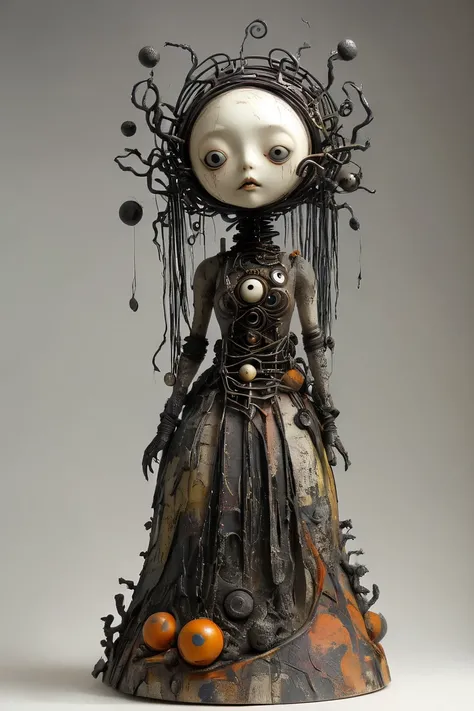 (masterpiece、Highest quality)、Super Detail、 HIGHEST DETAILS 、Spherical Joint Doll Girl、layered sculpture 、(body horror: 1.4)、(生物学的mechanical)、Satanic、mechanical、Avant-garde、Concept Art、Mysterious and beautiful、Dark Fantasy、purgatory、altar、Spooky and Sacred...