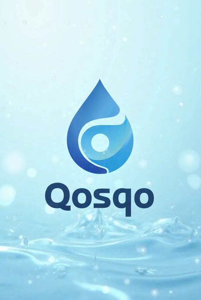 Logo in the image of a water company called Qosqo, something striking and with good marketing