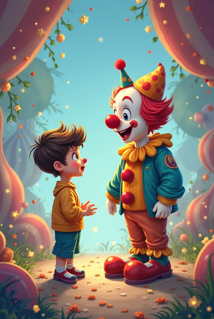 Easy image to recreate with the boy and the clown 