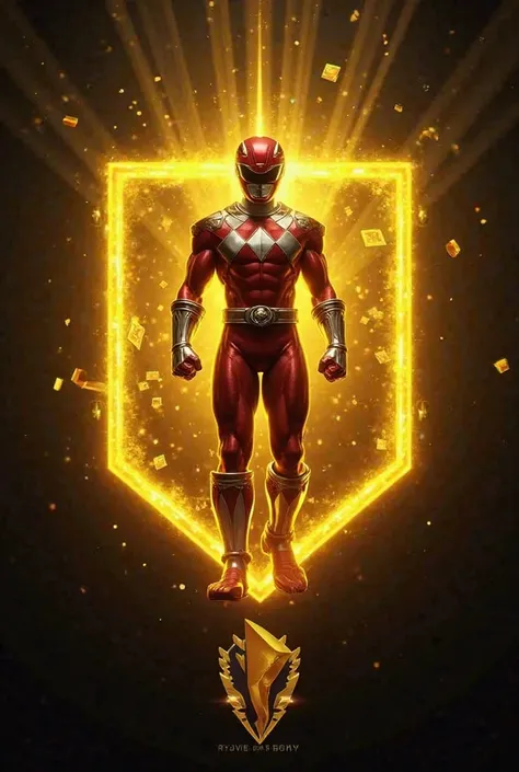  design concept :

1.  Central figure :

in the center, place a Power Ranger in a dynamic pose, as if he is ready to fight. You can choose one of the most iconic Rangers, like the Red Ranger, to be the protagonist.

The figure must be in 3D, with crisp det...