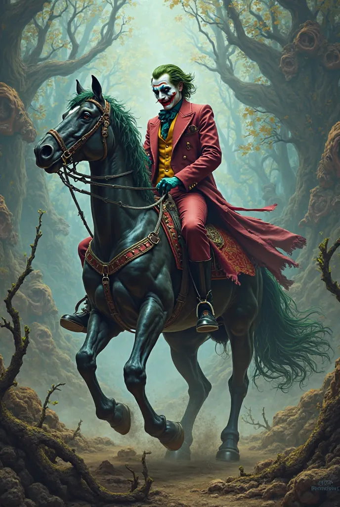 Joker horse riding