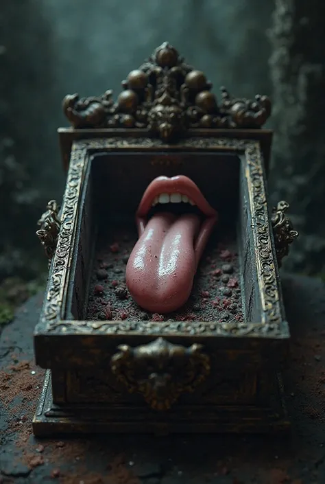 A tongue in a casket