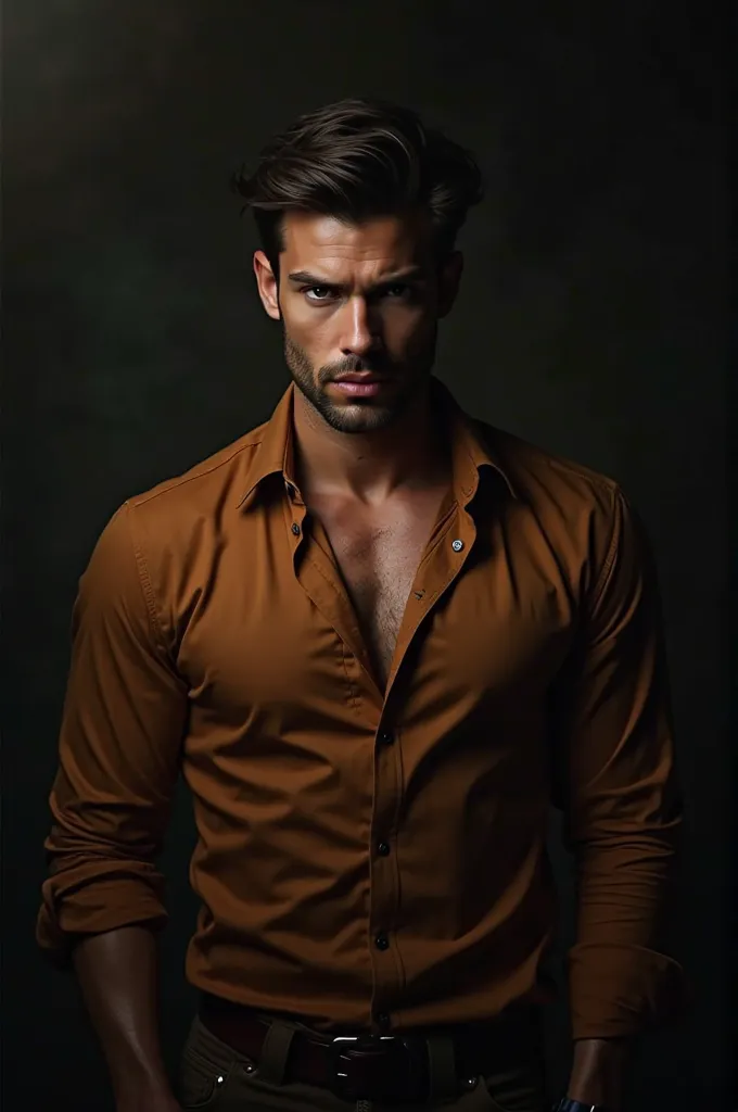 Campa sutra brown shirt on dark men