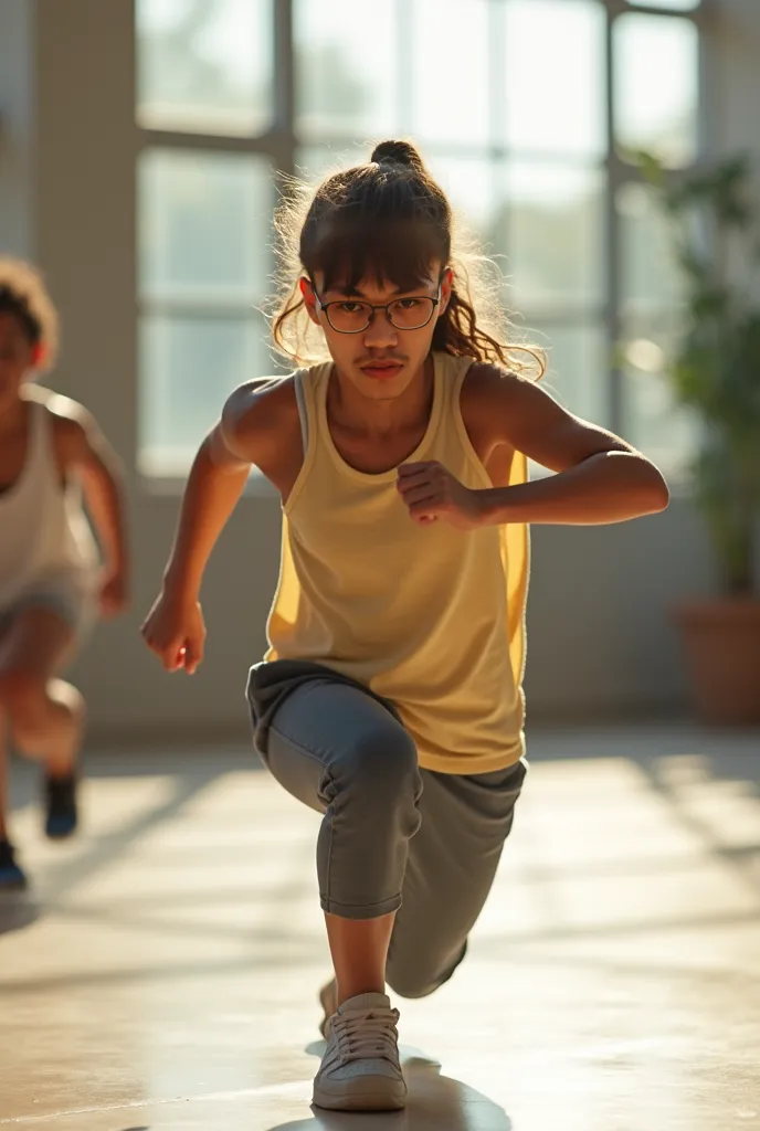 A PHOTO OF A STUDENT DOING EXERCISE