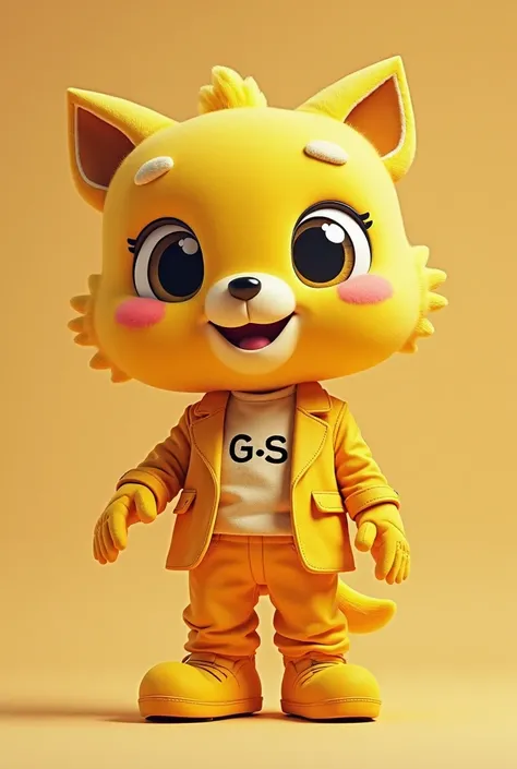 Create Mascot Mascot , Adorable standing pose ,  bright colors like gold  , cam , wearing a designer suit with a logo as the inscription : G- S S . E D U . v n 