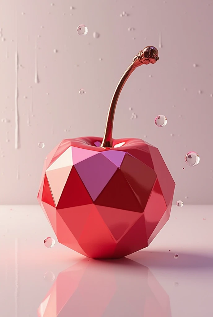 the fruit cherry is shaped diamond