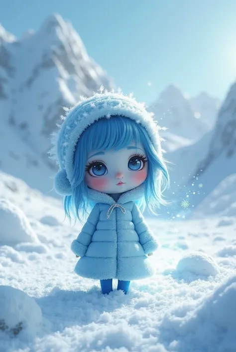 Super Deformed blue girl ice cold image