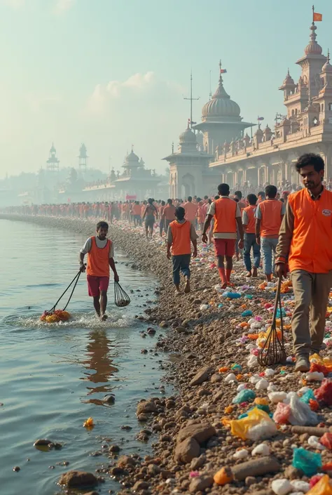 Clean gange voluntary squads in maha Kumbh 