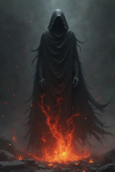 ager in black clothing that is a black flame 